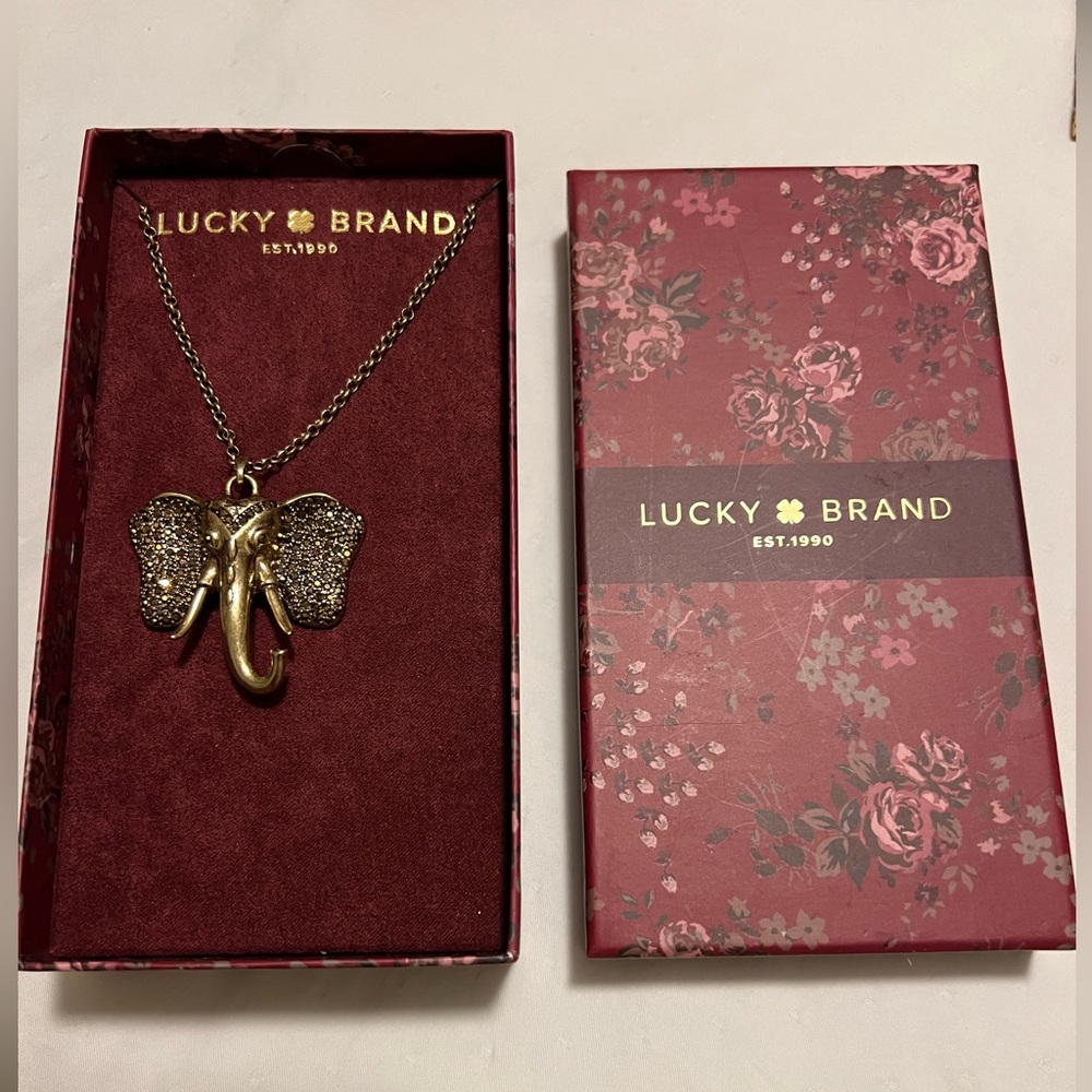 Lucky Brand Elephant necklace